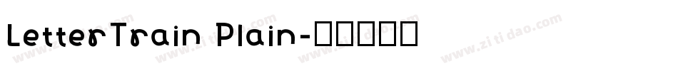 LetterTrain Plain字体转换
